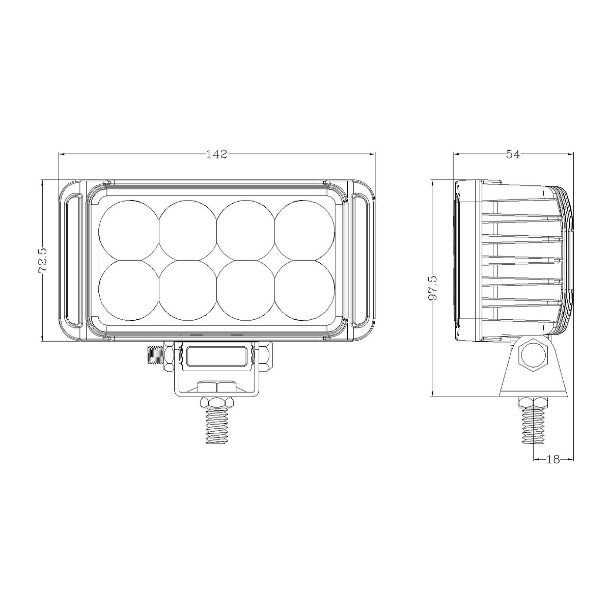 Deck Flood Light - OW-4023-24W 40W